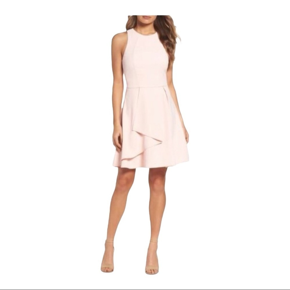 Adelyn Rae Light Pink Athena Fit Flare Dress // Size XS